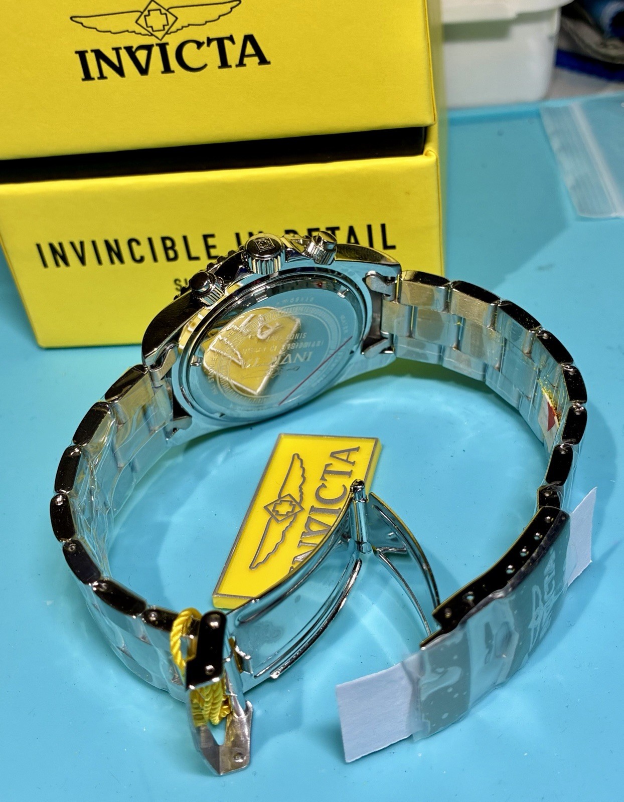 INVICTA PRO DIVER 44MM CHRONOGRAPH DATE TURQUOISE SUNBURST MULTIDIAL WATCH NEW!