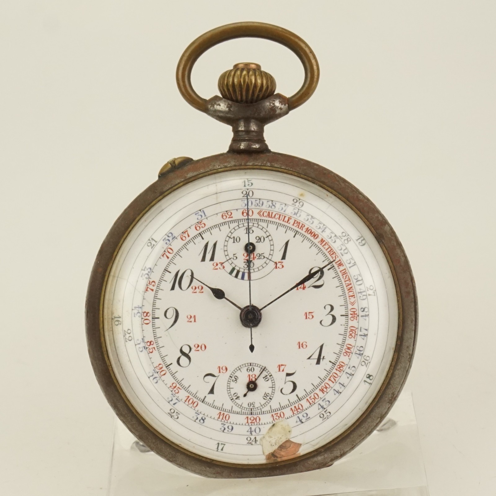Rare! CHRONOGRAPH Pocket watch Men’s no repeater fusee no duplex no chronometer