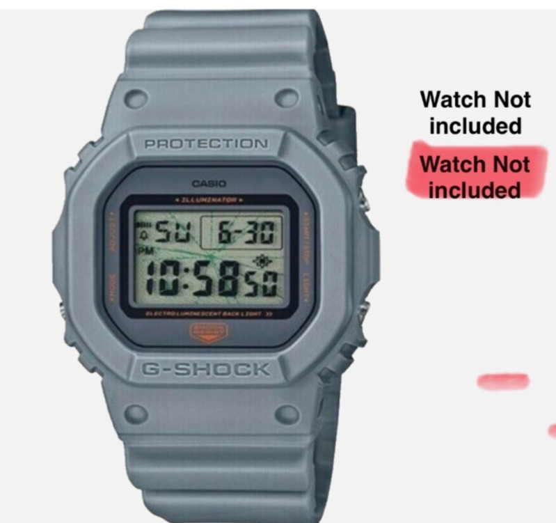 ORIGINAL Casio Grey Watch Band Strap Bezel Gasket Battery G-Shock DWD5600MNT-8