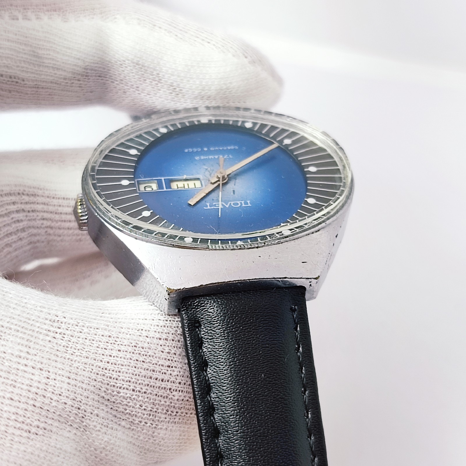 ⭐VINTAGE Soviet watch POLJOT stadium mechanical 2614.2H 17 jewels Made in USSR