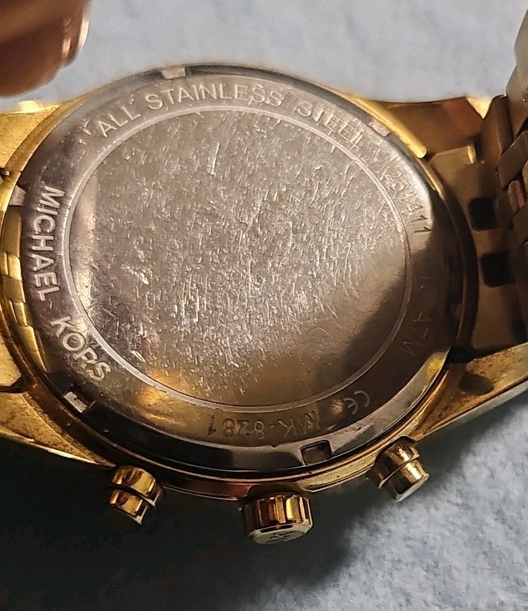 Michael Kors MK-8281 Gold Tone Stainless Steel Chronograph Date Quartz Watch