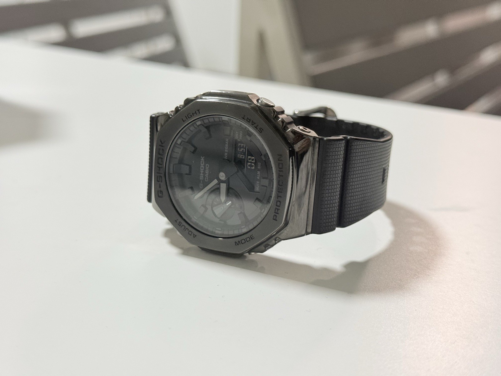 CASIO G-SHOCK GM-2100BB-1A Blackout Metal Case Analog Digital Watch w/ Box