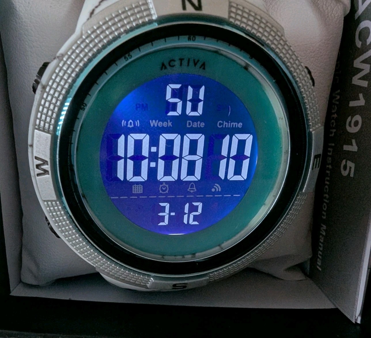 Activa Summit X Invicta Men’s Digital Watch 50mm White Camouflage ACW1915MC-005