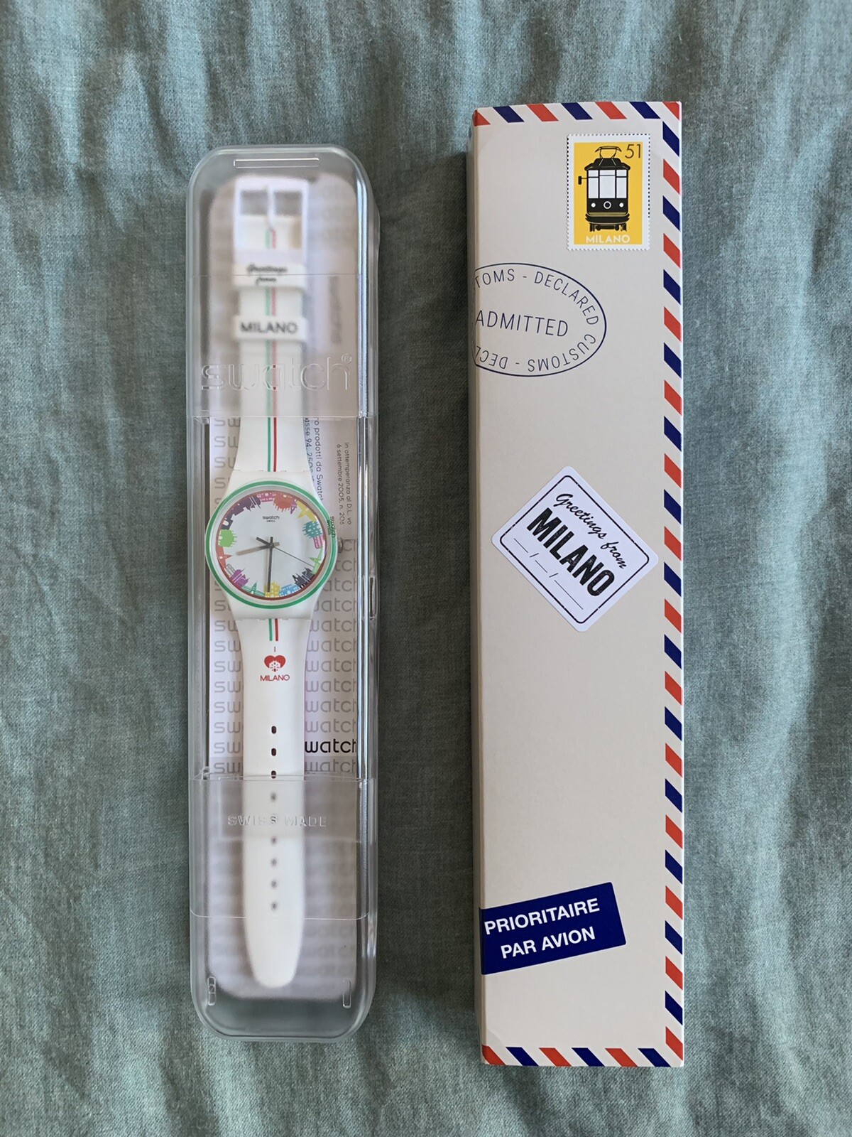 SWATCH (SUOZ228) 2016 LIMITED EDITION All Mia The City GREETINGS FROM MILANO New