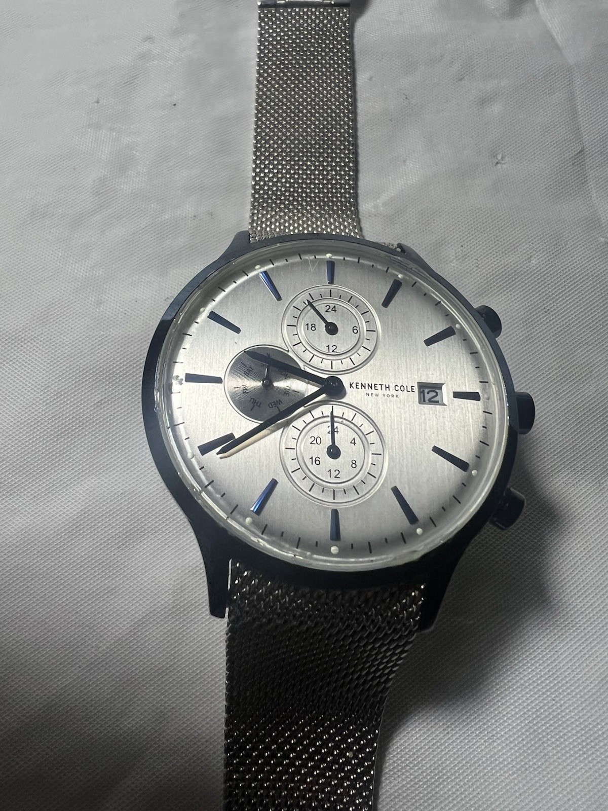 kenneth cole new york KC15181007MN,men’s, Chronograph, Silver Dial,St/Steel,3ATM