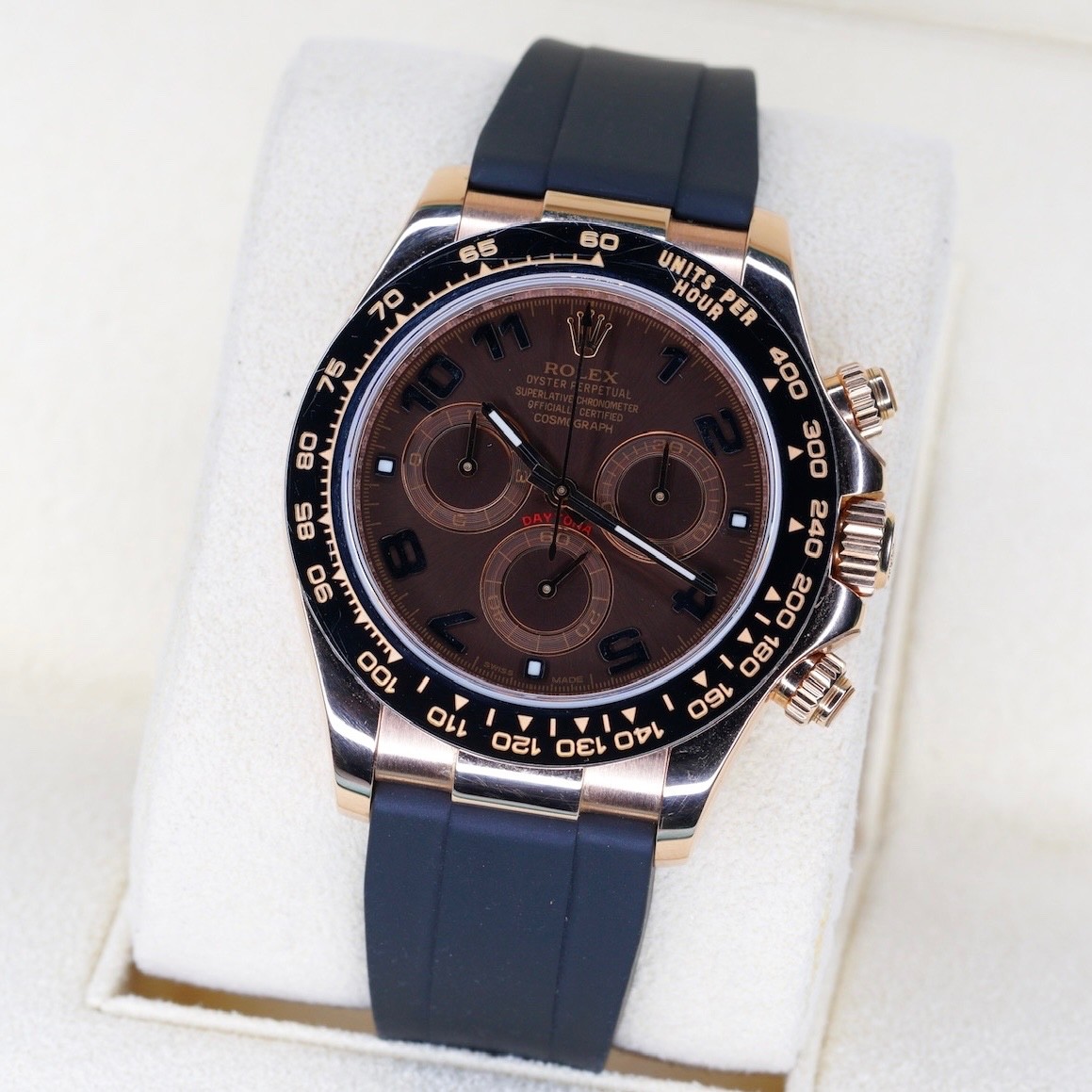 Rolex Daytona 116515LN CHOCO ARABIC Brown Arabic Dial Rose Gold Oysterflex 40mm