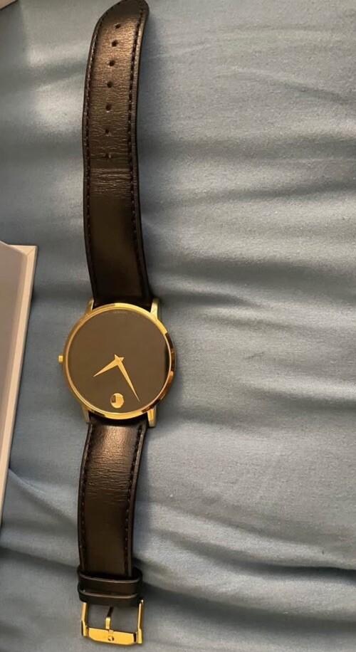 Movado Men’s Museum Classic- Current 2024 Black Strap