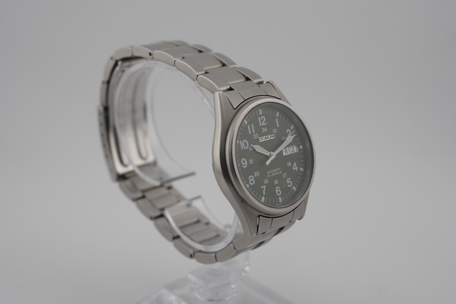 SEIKO Military 7S26-3060 Automatic 21J Khaki Green Dial Men’s Field Watch JAPAN