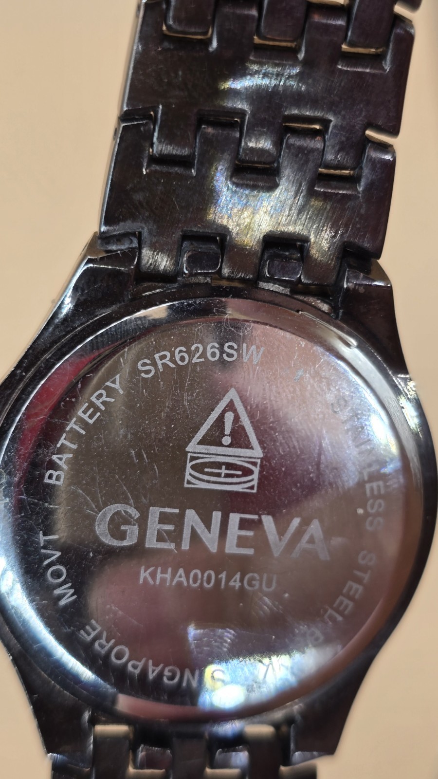Geneva Diamond Men’s Quartz Wristwatch Blue Dial Stainless Steel Bracelet