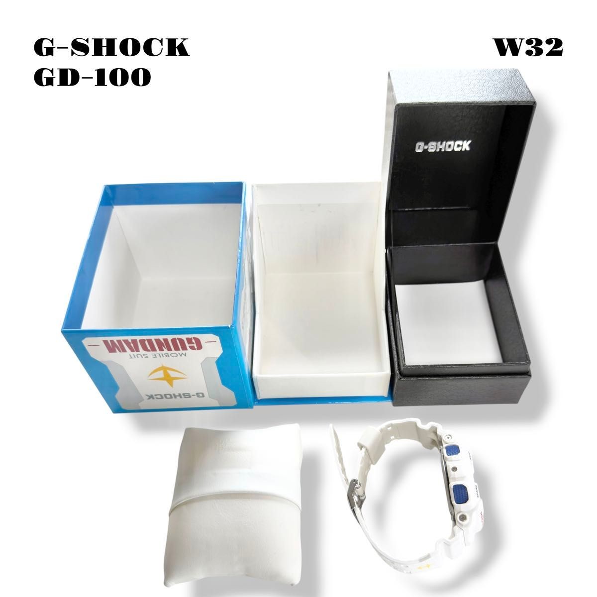 CASIO G-SHOCK GD-100 3263 Gundam Collaboration White Digital Watch Boxed Japan