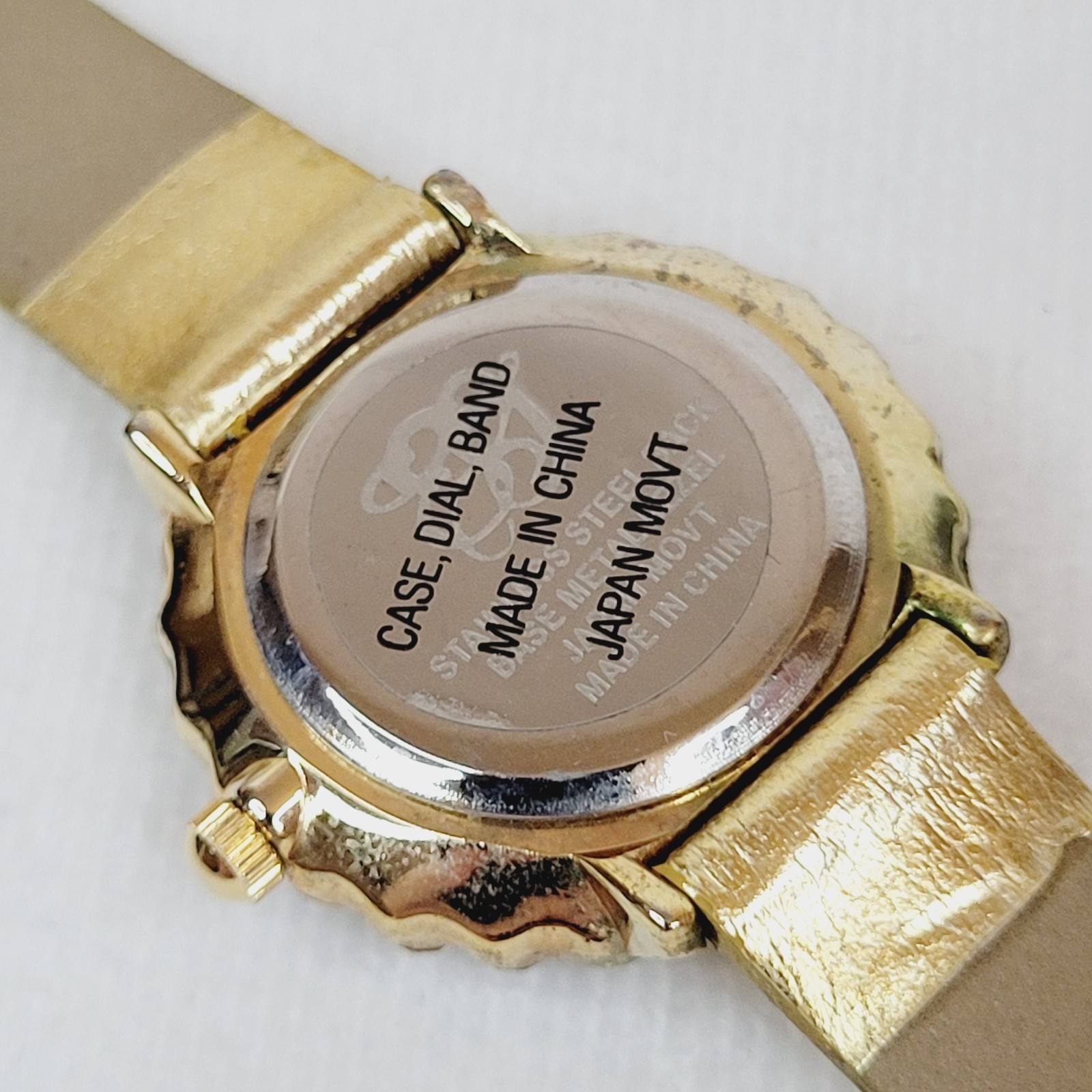 Vintage Elizabeth Taylor Rhinestone Encrusted Watch Gold Tone Band Working READ