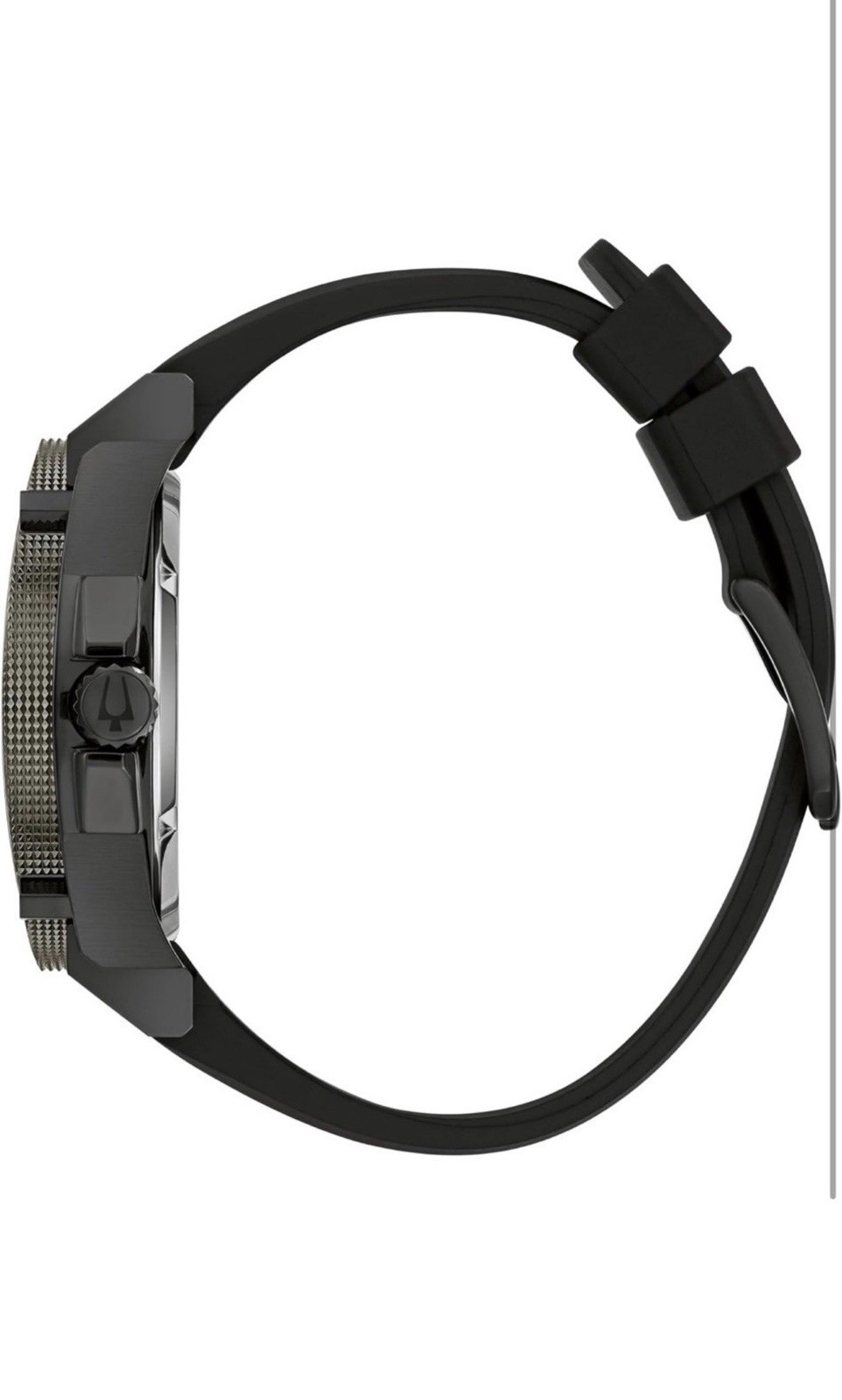 Bulova Men’s Precisionist Quartz Watch Black Polyurethane Strap 47 MM 98B417