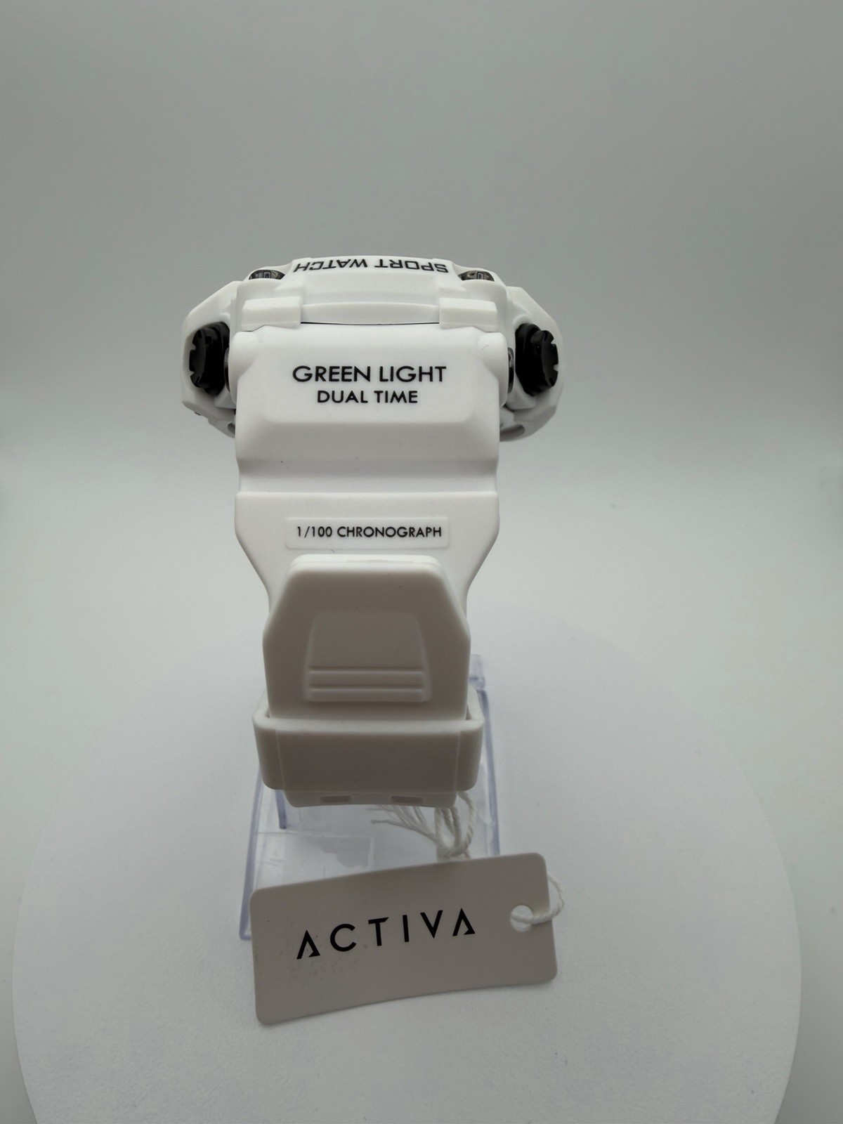 ACW1647-005- Activa Men’s Sport Watch Dual Time Chronograph White LED display.