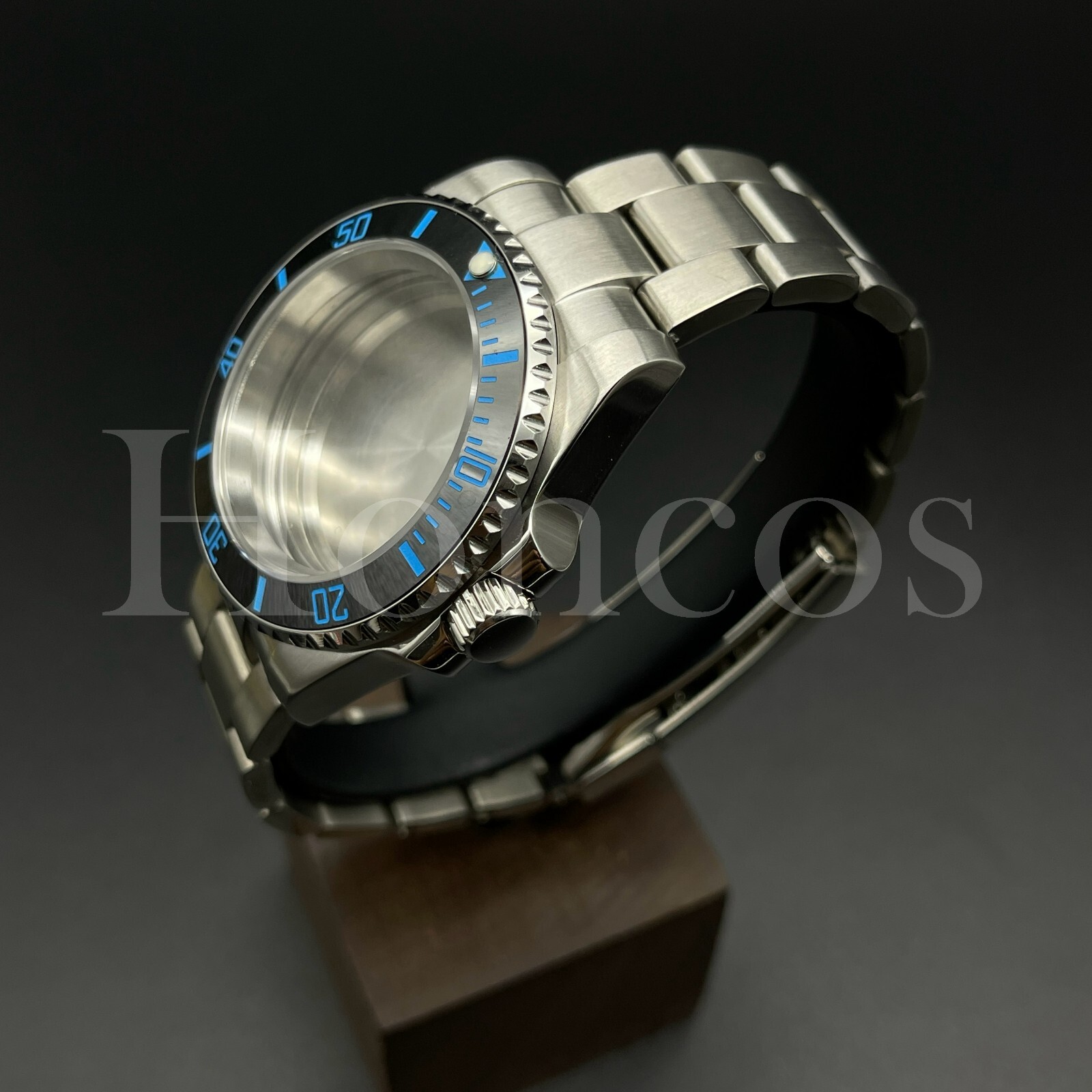 Custom Made MODS Watch Case and Bracelet Fits for NH34/35 Movement Silver BLK/BL