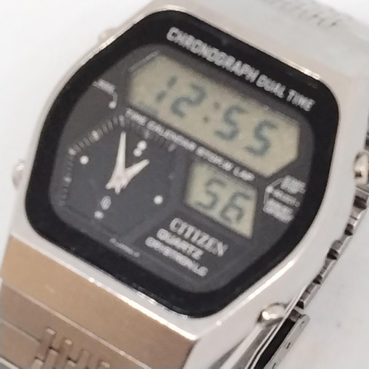 Citizen 41-9010 Ana-Digi Quartz Chronograph Vintage Watch 1979 Running Japan