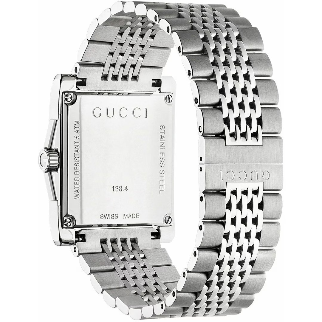 Gucci G-Timeless Men’s Black Dial Stainless Steel Watch – YA138401 ($1150 MSRP)