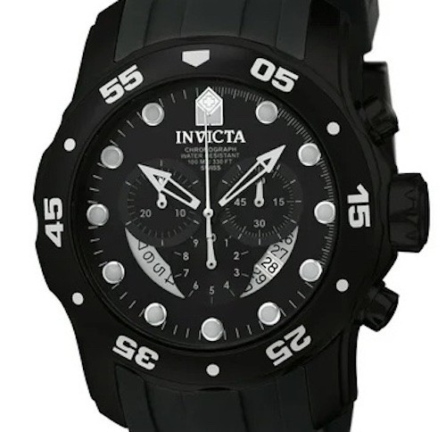 Invicta Men’s Watch Pro Diver Scuba Chronograph Black Dial 6986 CUSTOM STRAP
