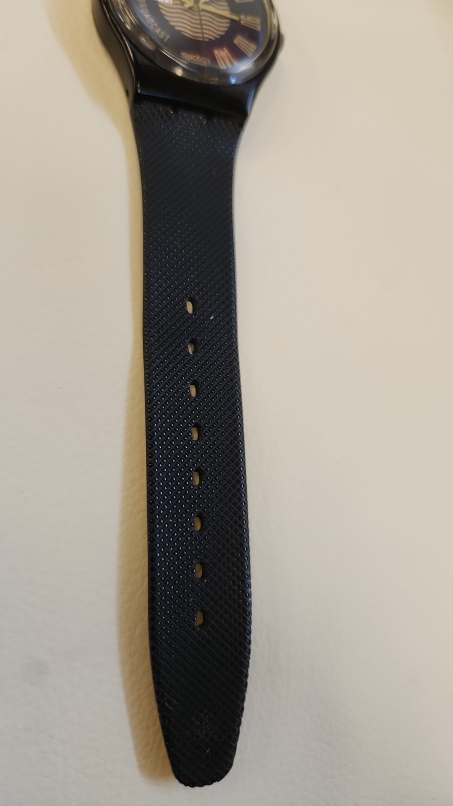 Swatch Watch BROADCAST GB720 1990 Standard Gents NON WORKING COLLECTORS DISPLAY