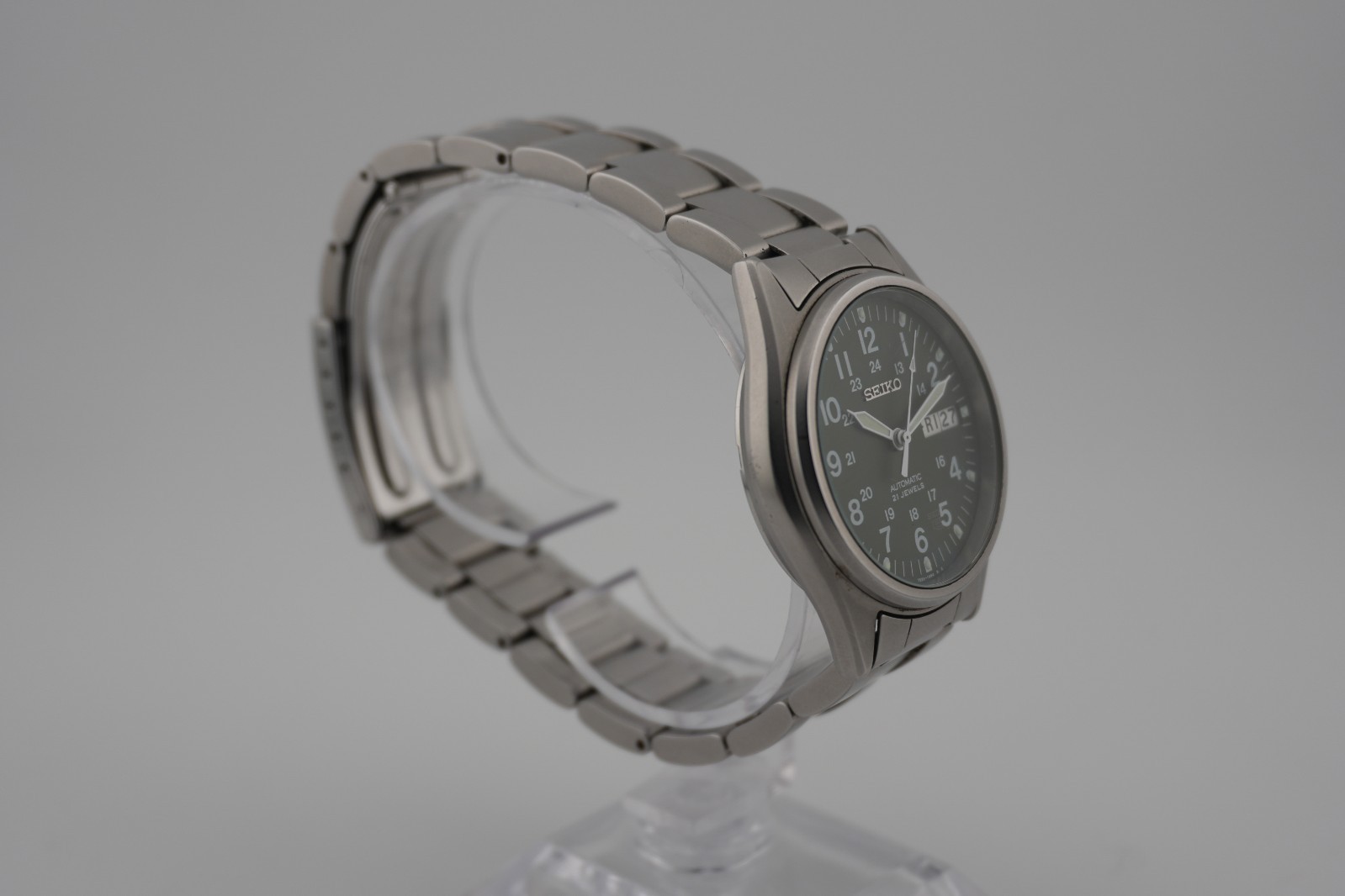 SEIKO Military 7S26-3060 Automatic 21J Khaki Green Dial Men’s Field Watch JAPAN