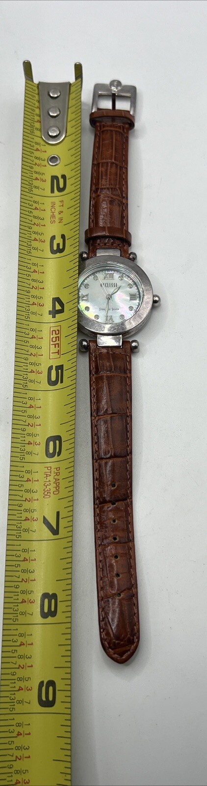 Ladies ECCLISSI All Sterling Silver Mother of Pearl Dial Watch 22340 EXTRA BANDS