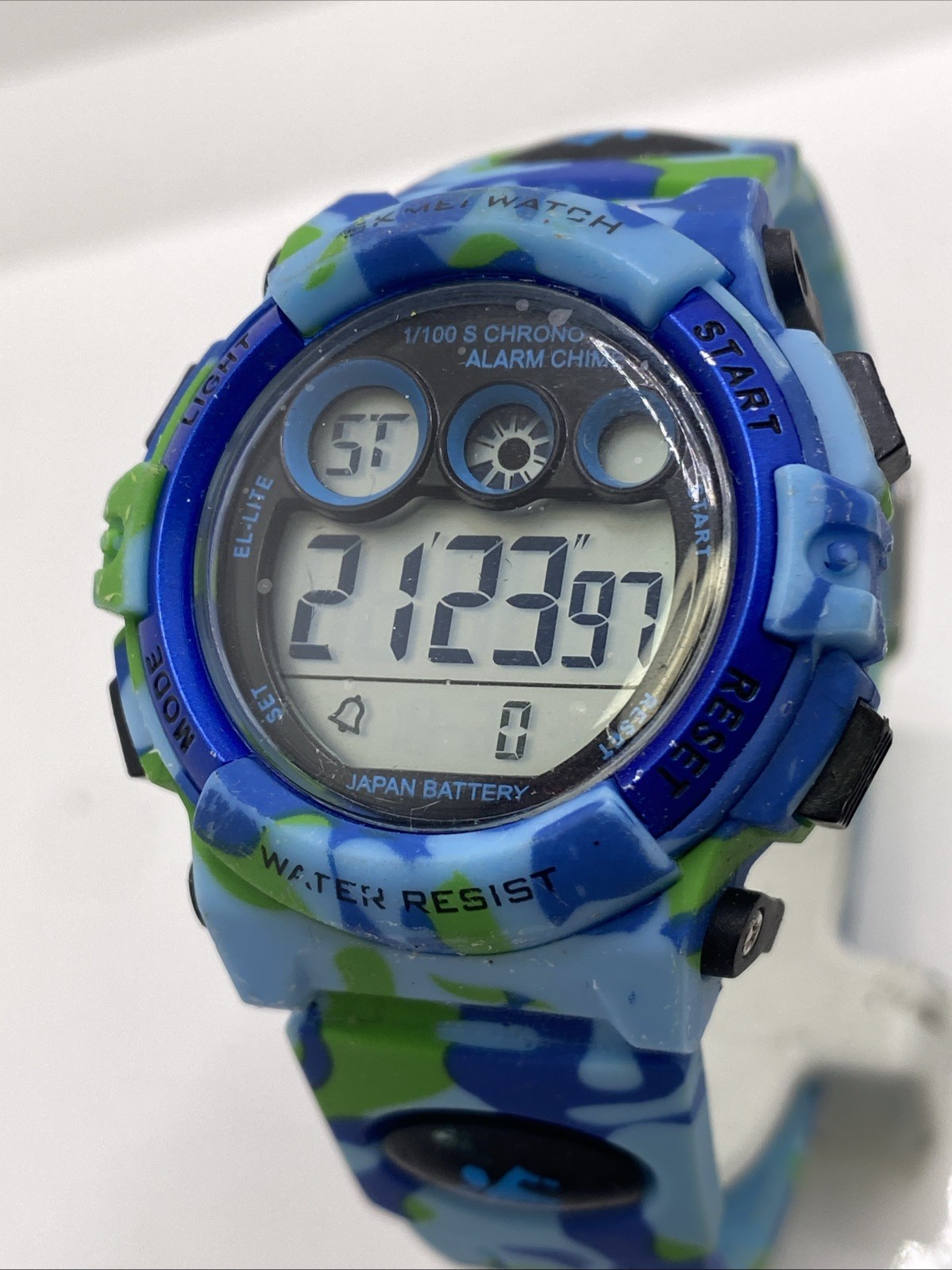 Womens Blue Green Multifunction Watch New Battery