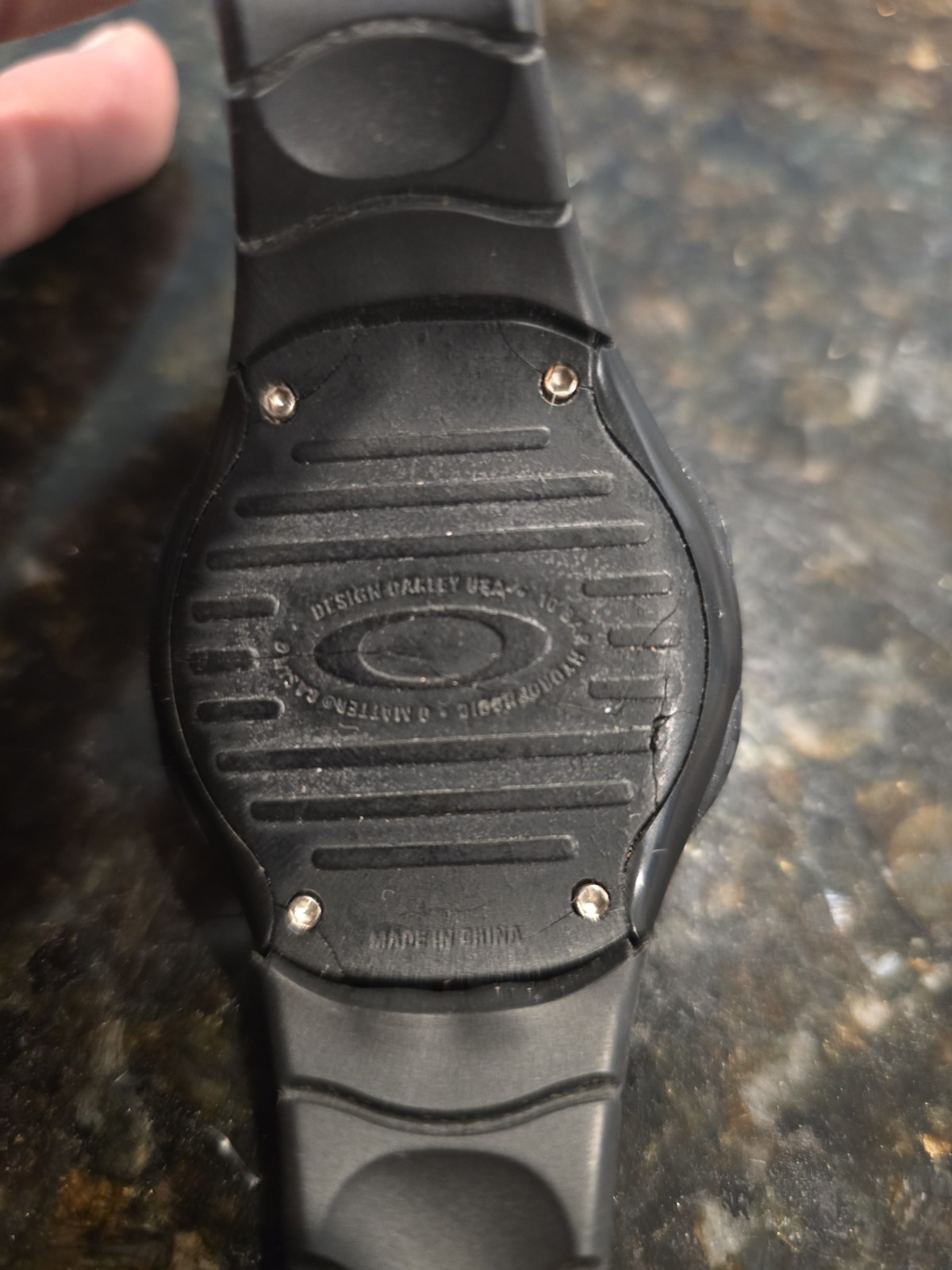 Oakley D1 Watch Black/Silver Bezel, White Dial