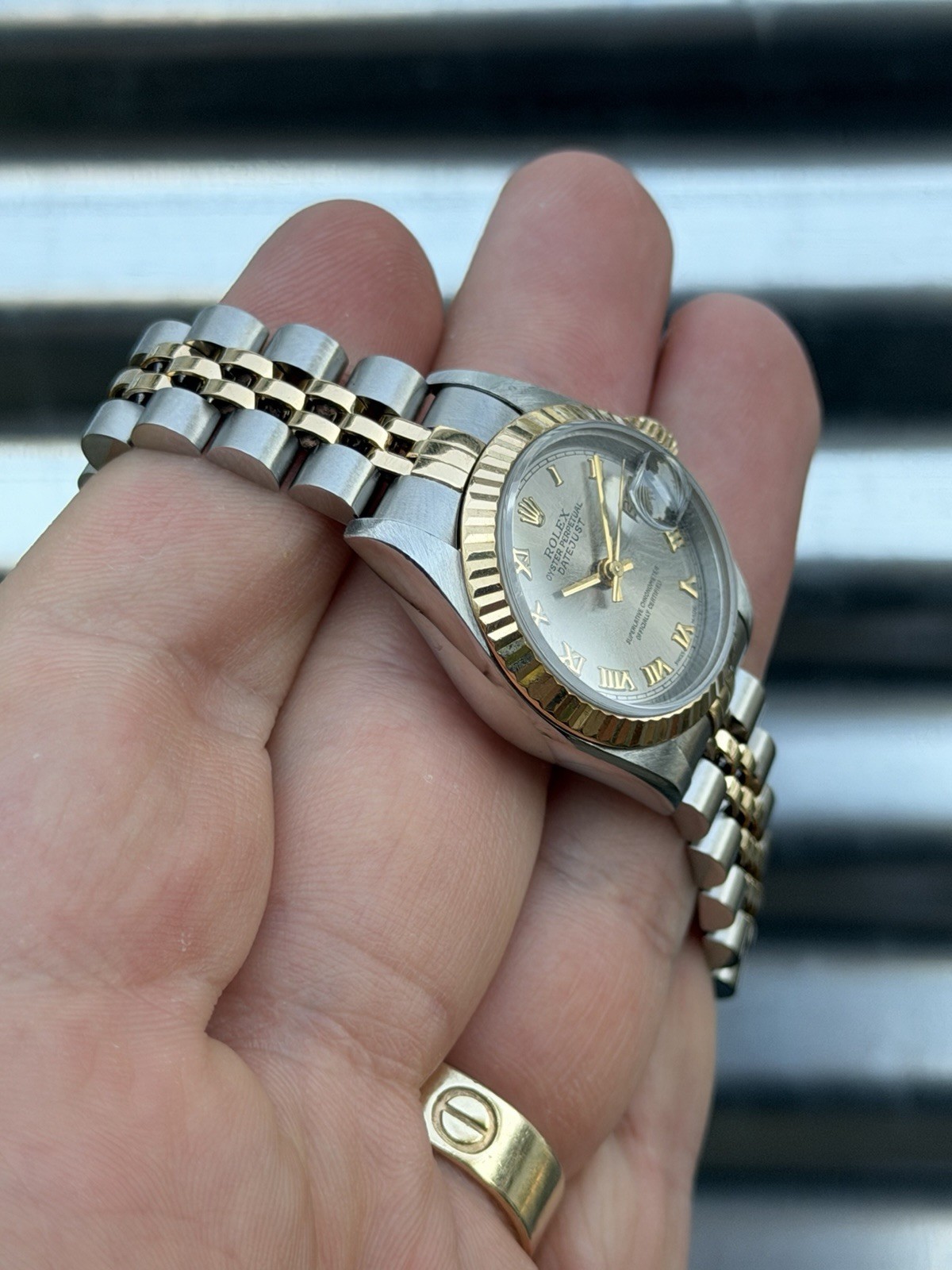 Rolex Lady-Datejust 26mm 69173 Gold and Steel Jubilee Bracelet Box & Papere
