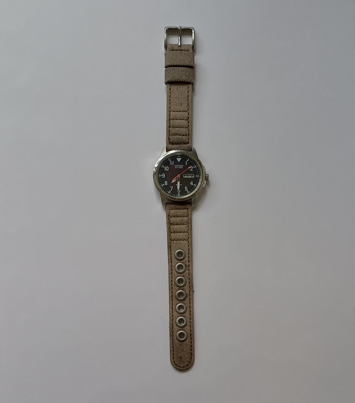 Citizen Men’s Eco-Drive Military Style Day/Date Quartz Watch BM8180-03E, 37 mm