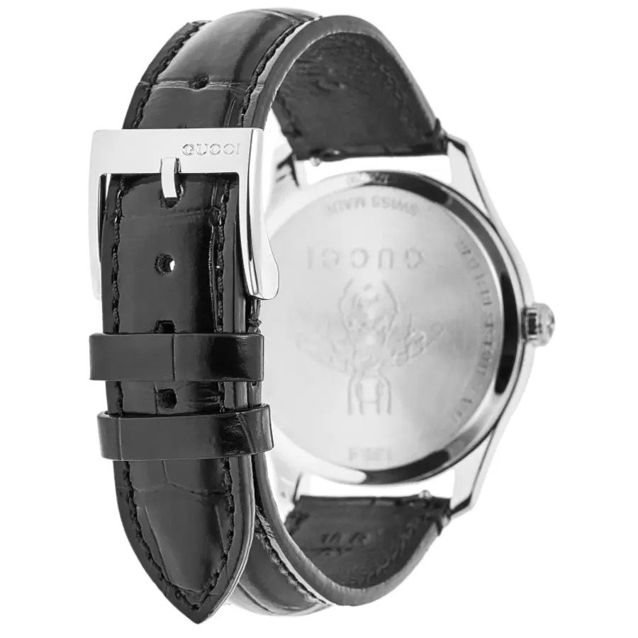 New Gucci G-Timeless Black Diamond Dial Leather Strap Women’s Watch YA1264091