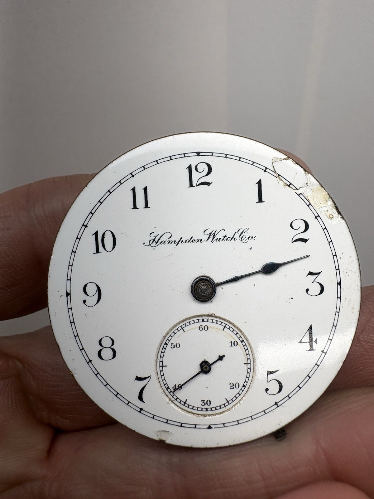 Hampden 18s Pocket Watch Movement Grade Gladiator Model 2 – 7 Jewels