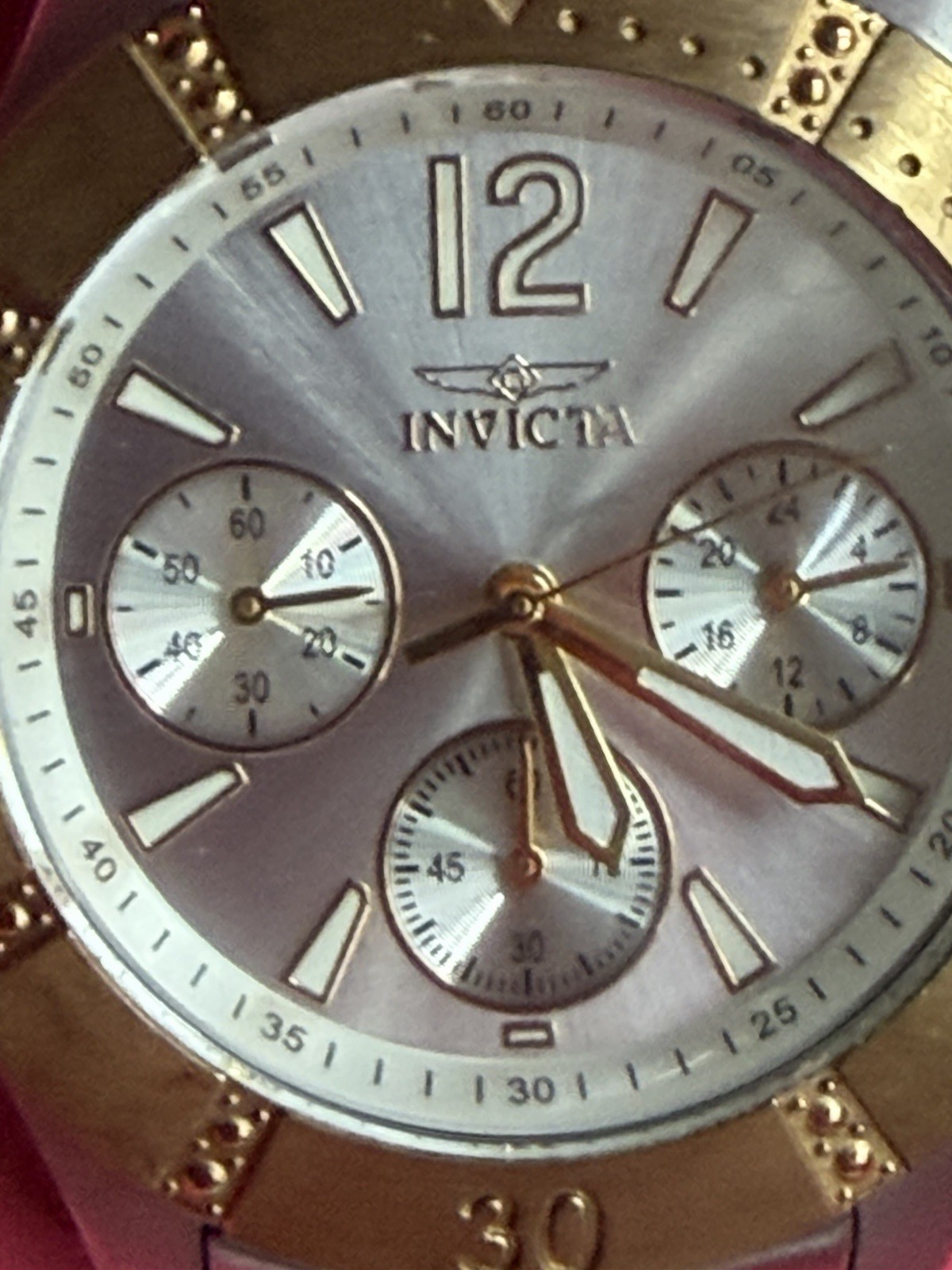 Invicta Angel Chronograph Quartz Watch Stainless Steel & Crystal #22305