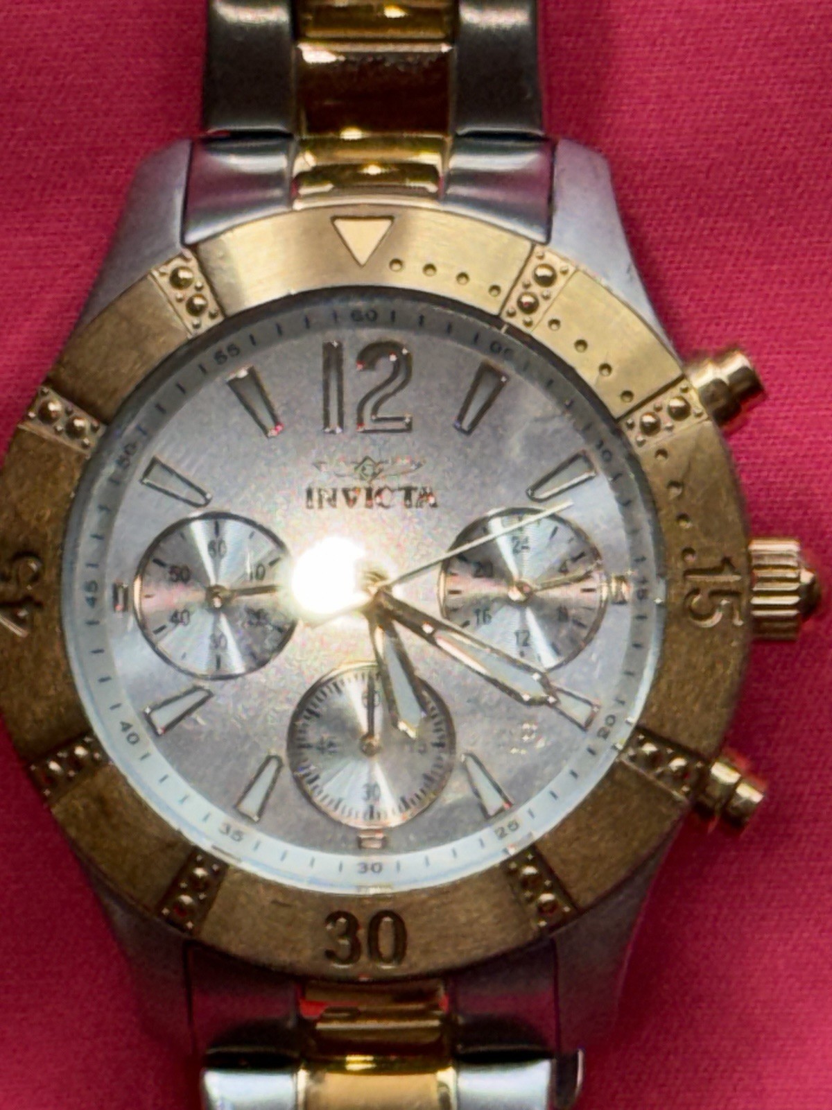 Invicta Angel Chronograph Quartz Watch Stainless Steel & Crystal #22305