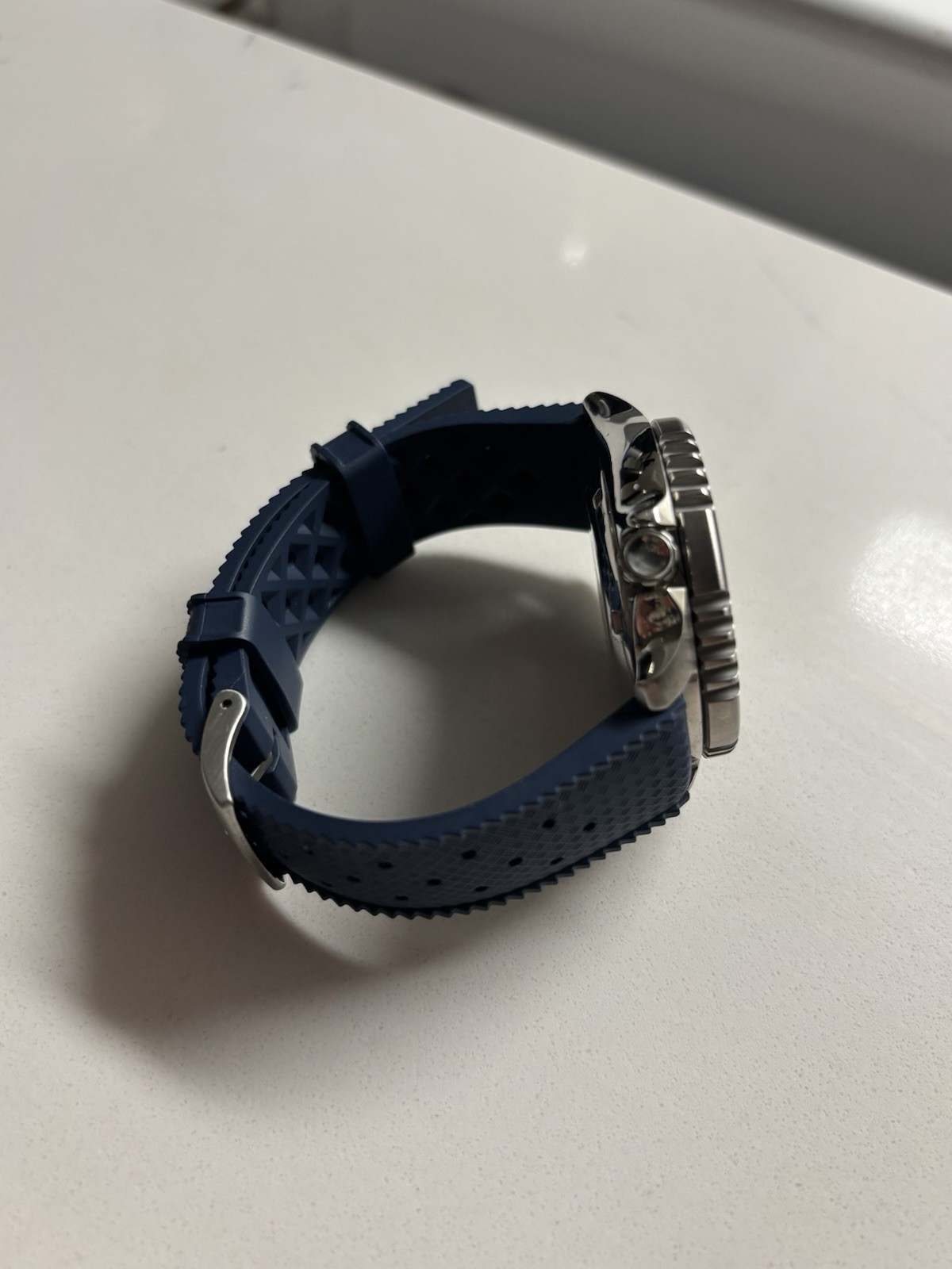 Citizen NY0040-17L + Sapphire Crystal , Yobokies Insert & Strapcode FKM