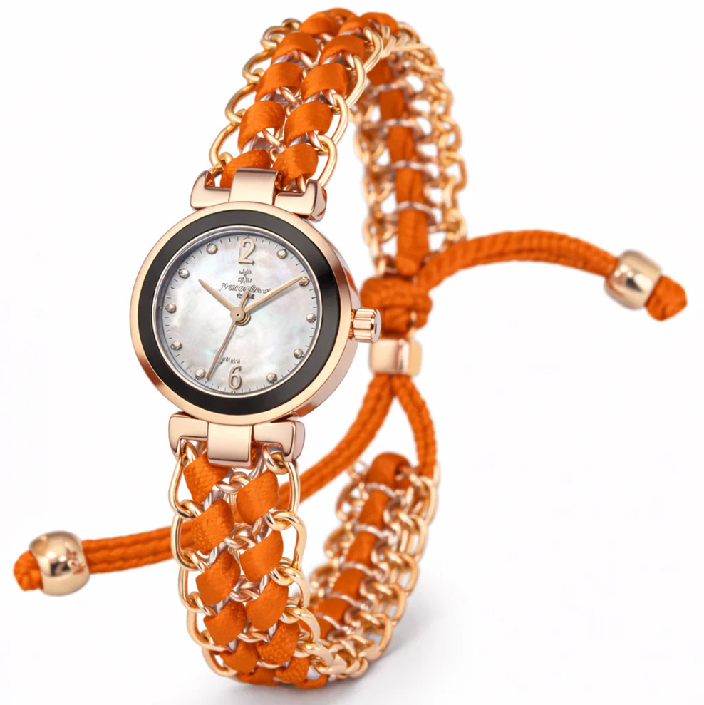 Montres Prestige Women’s Watch. 25mm. 30m. Quartz. Orange.