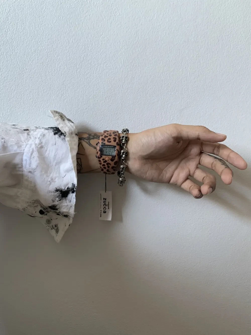 90s CABANEdeZUCCA by Issey Miyake Leopard Animal Print Watch