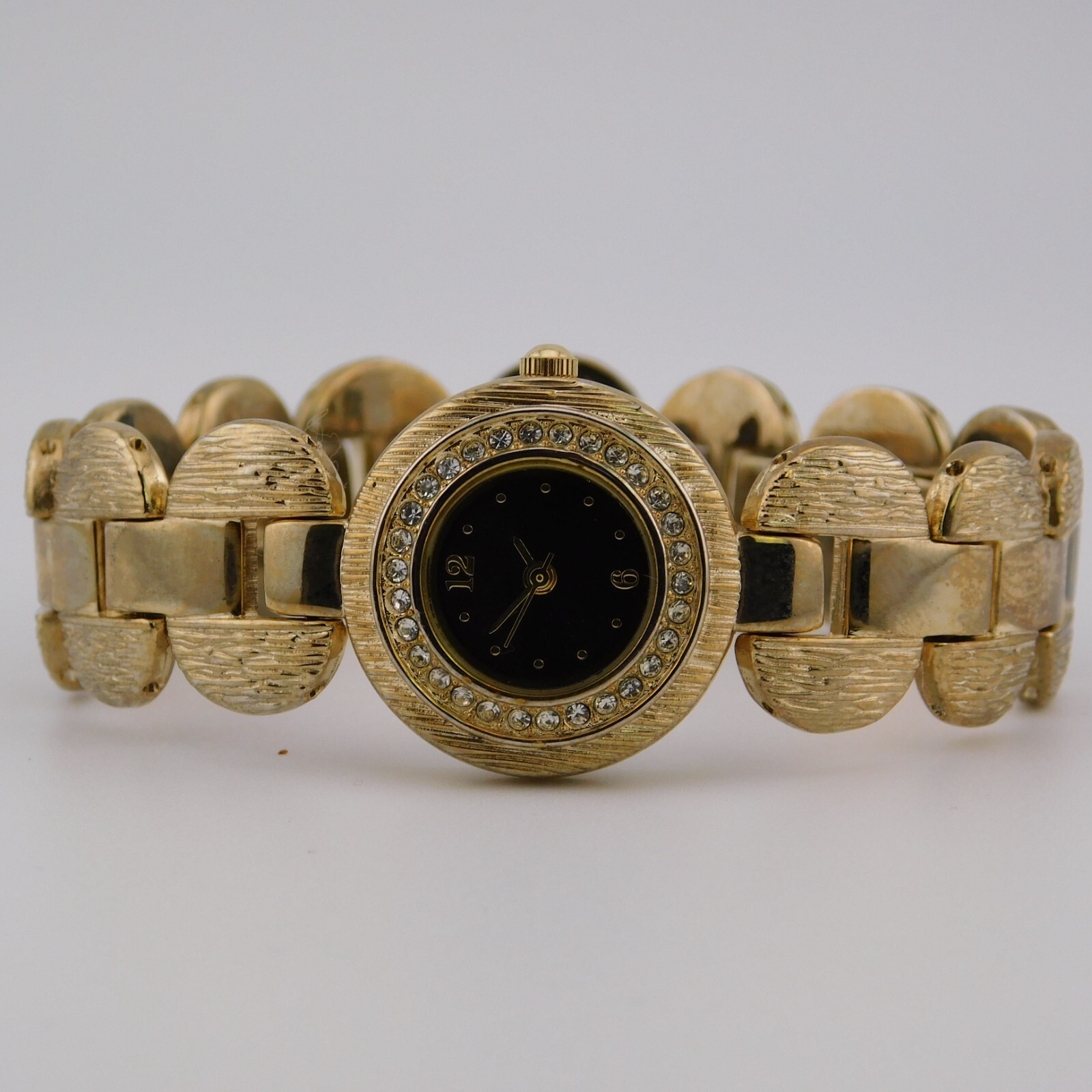 allude FMDAL593 Gold Tone Quartz Analog Women’s Watch Sz. 7″ New Battery