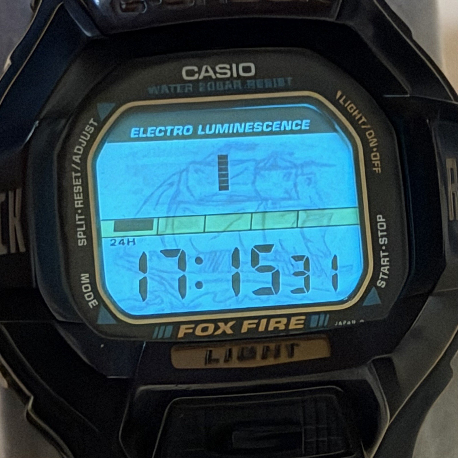 Casio G-Shock DW-8010G-1 Ship Backlight Illuminator 1431 Mod Digital Watch 8010