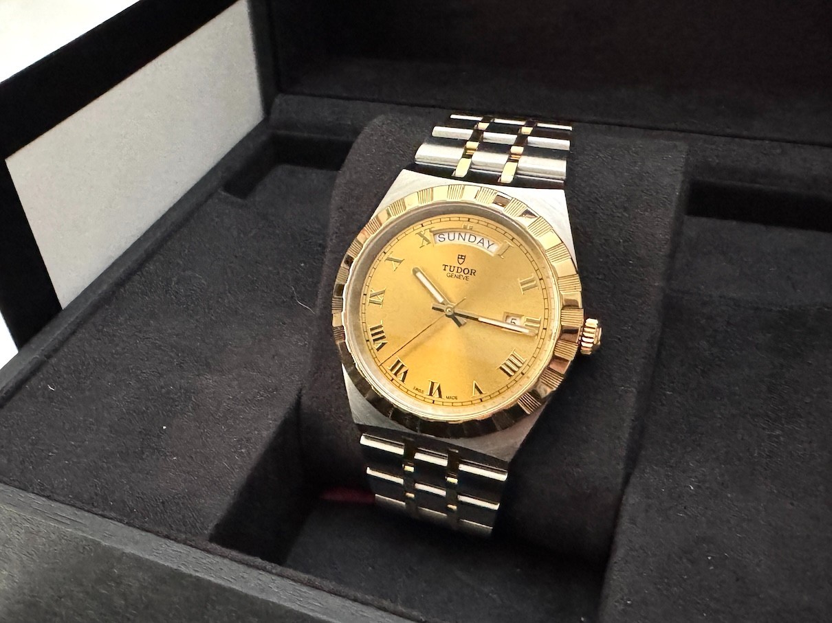 TUDOR Royal 41mm Two-Tone Watch Champagne Dial M28603-0004