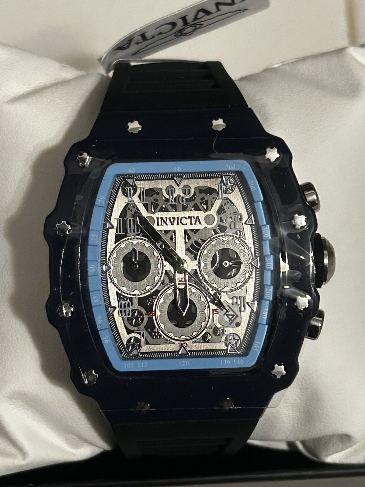 Invicta Racing Night Fall Nitro Gen Men’s Watch 43mm Quartz 50m Blue/Gray w/Box