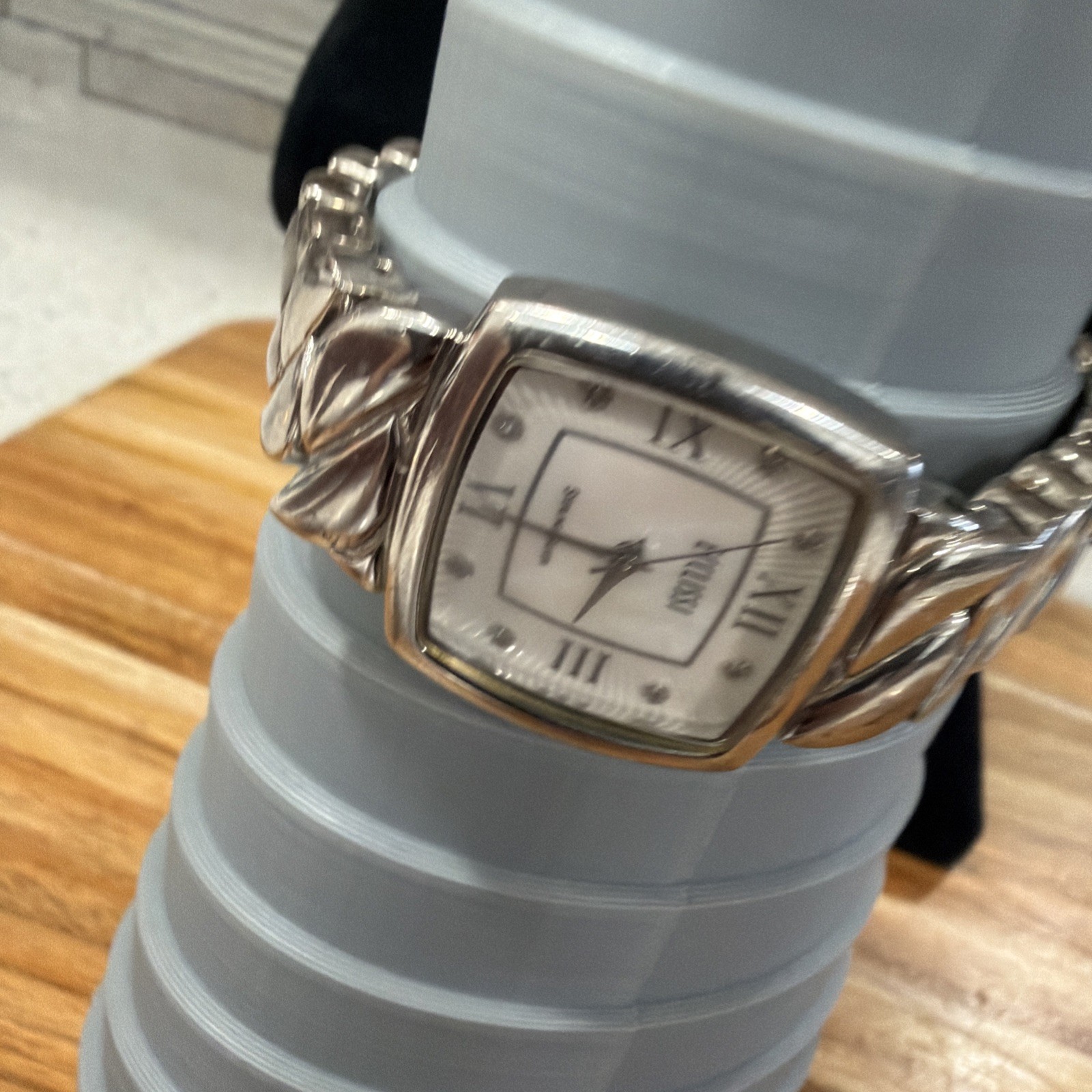 ECCLISSI STERLING SILVER CASE &925 BAND WOMEN WATCH NEW Battery 33535