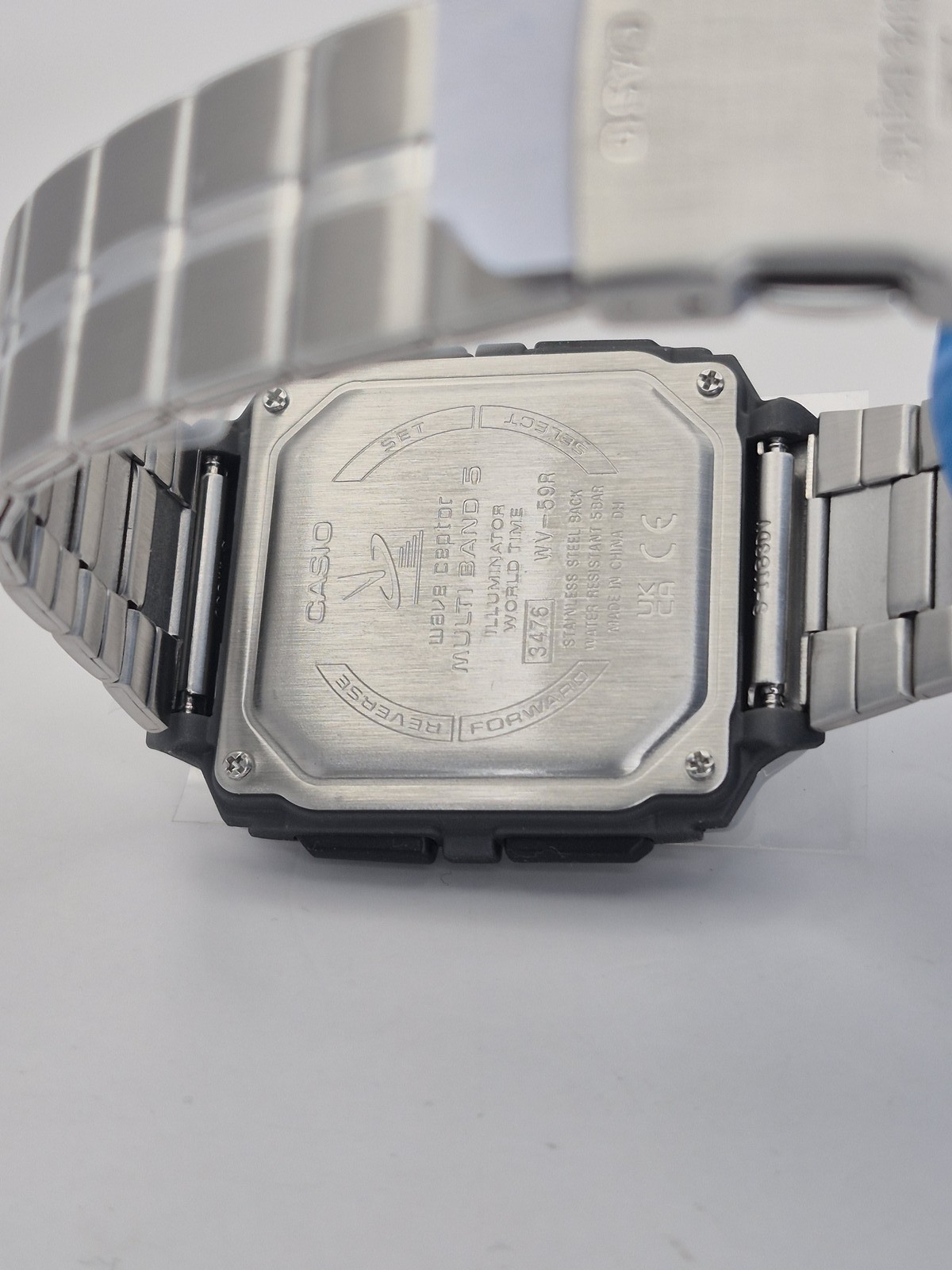 CASIO WAVE CEPTOR WV-59RD-1AJF Men’s Quartz Watch Digital Silver NEW Japan