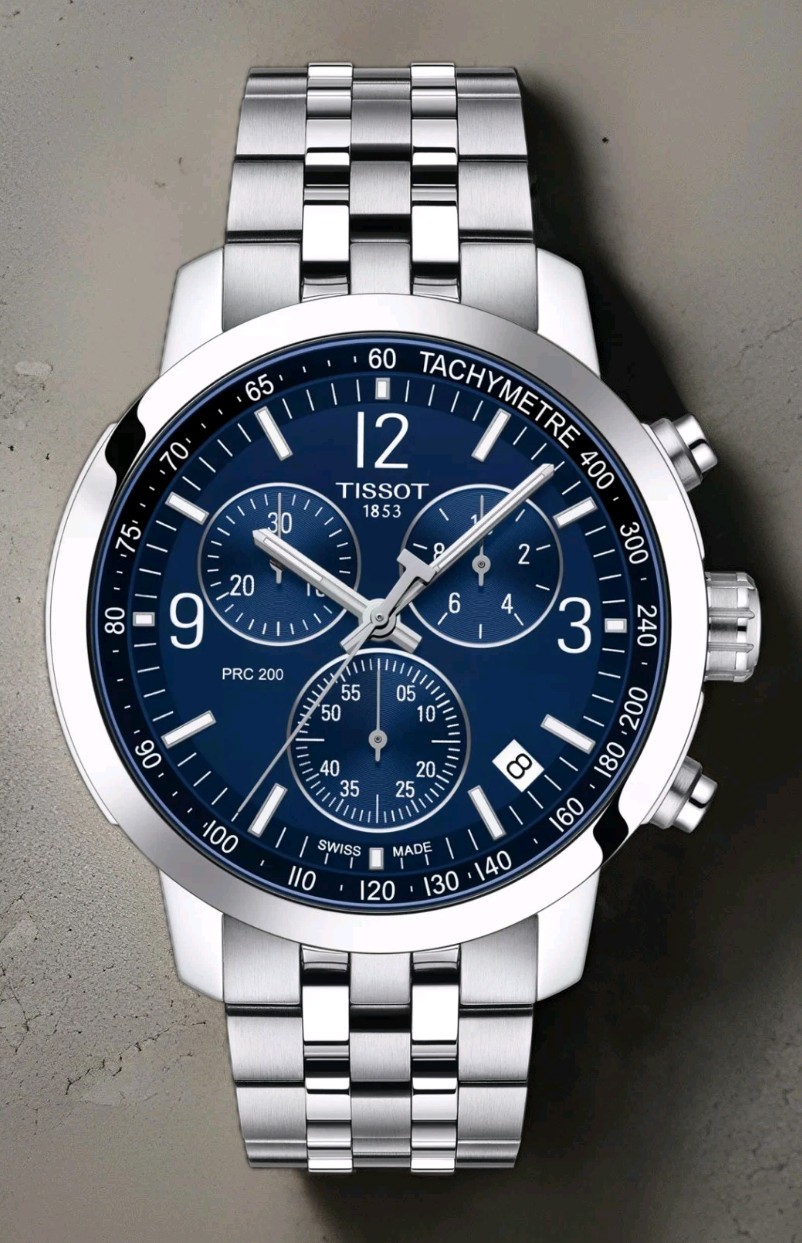 Tissot PRC 200 Chronograph T114.417.11.047.00 Blue Dial Steel Quartz Men’s Watch