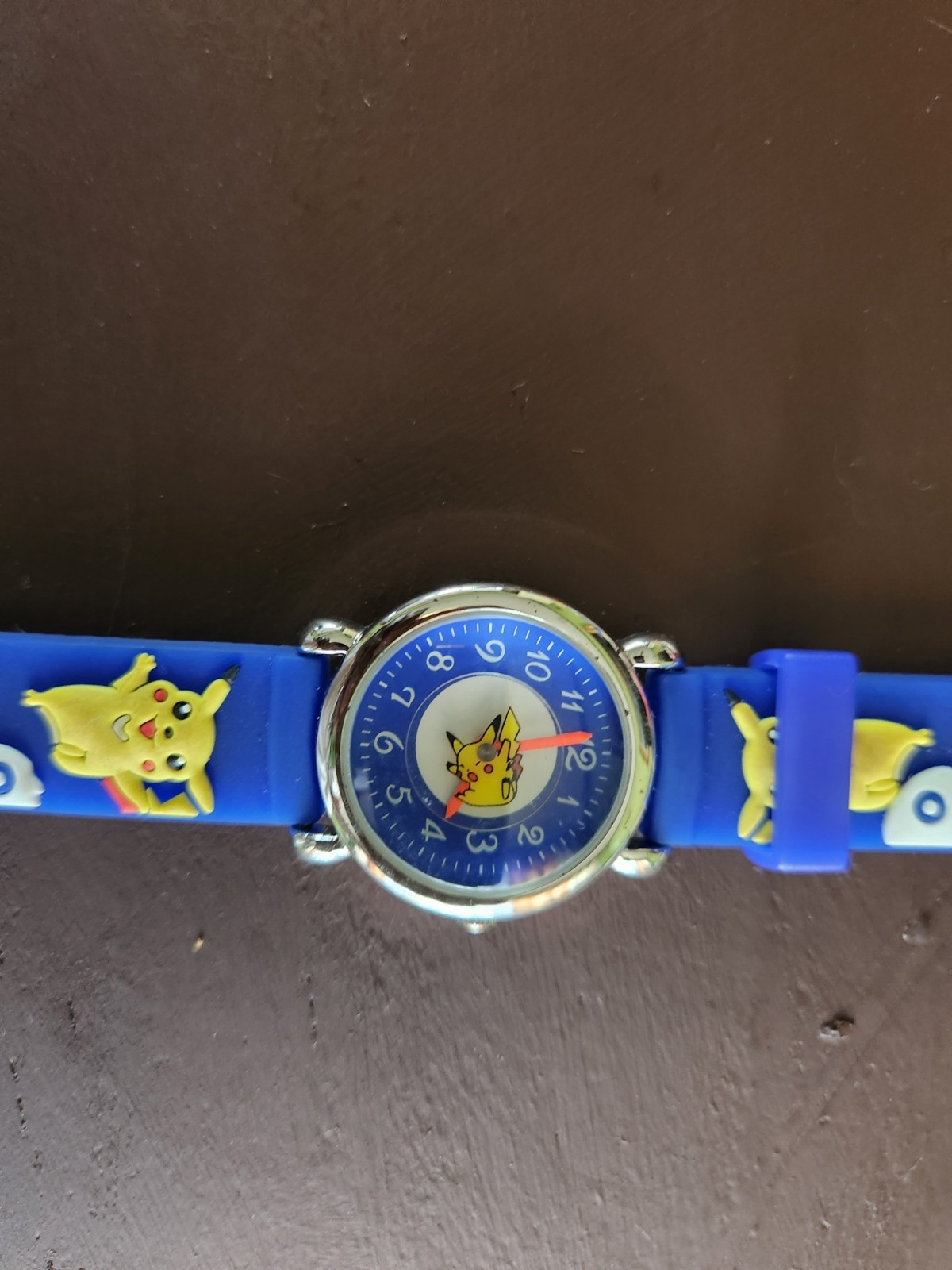 Vintage Pokemon Pikachu Watch with Silver, Blue, Yellow and White