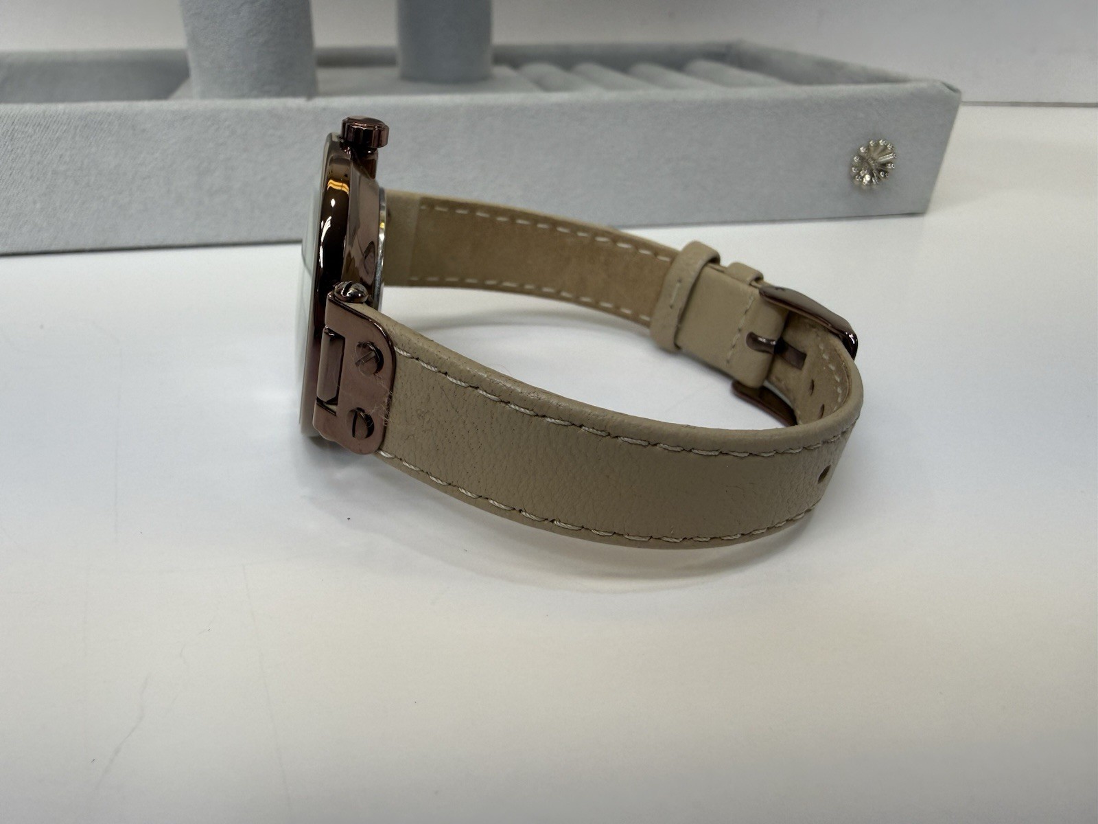 Large Dial face Anne Klein Mocha and Tan tone watch/wristwatch