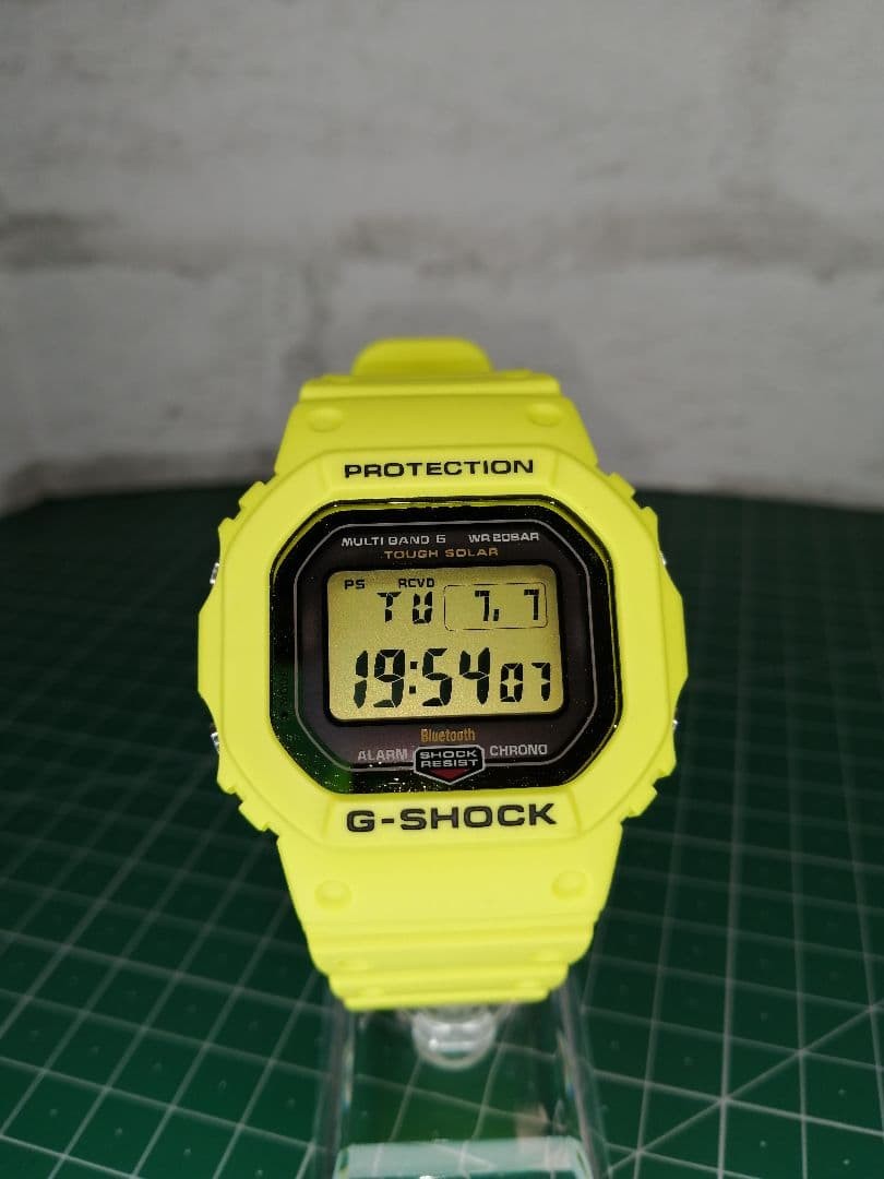 Casio G-SHOCK GW-B5600 Yellow Bluetooth Solar Watch Used
