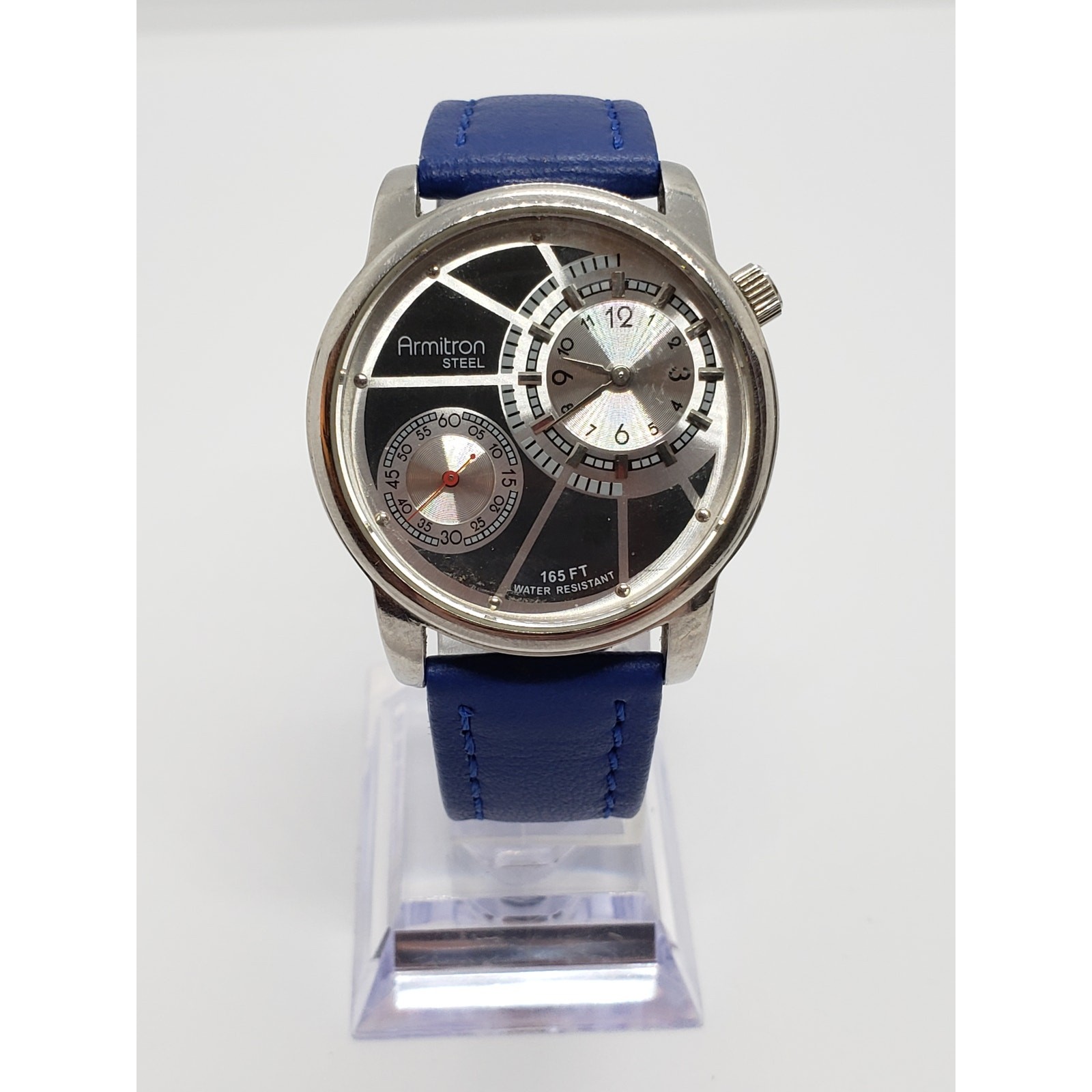 Armitron Steel men’s watch. Silver multi function face. 20/4183 Working watch