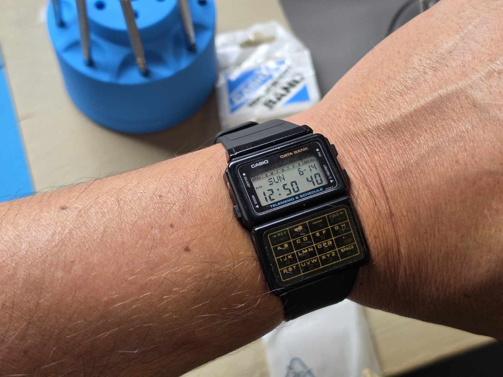 RARE Casio Databank Digital Calculator Watch Keyboard Alarm DBC-60