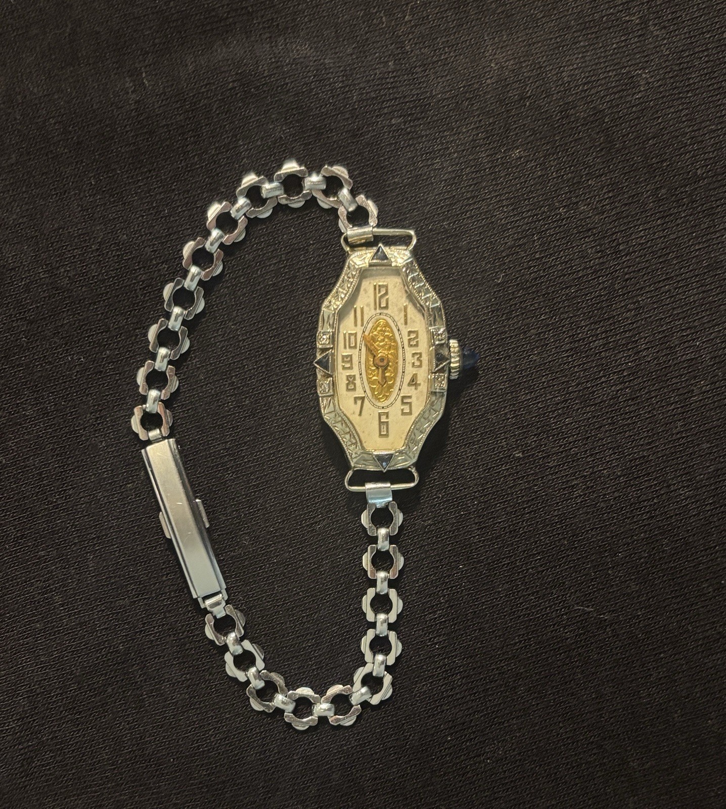 Vintage Art Deco Pocket Watch / Lapel Watch w/ Bradfield Bruner-Ritter Band