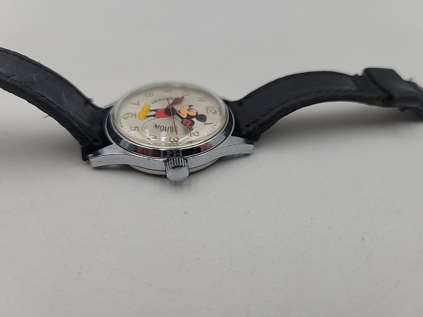 Vintage Helbros Mickey Mouse Watch 17 Jewels Walt Disney Productions W. Germany