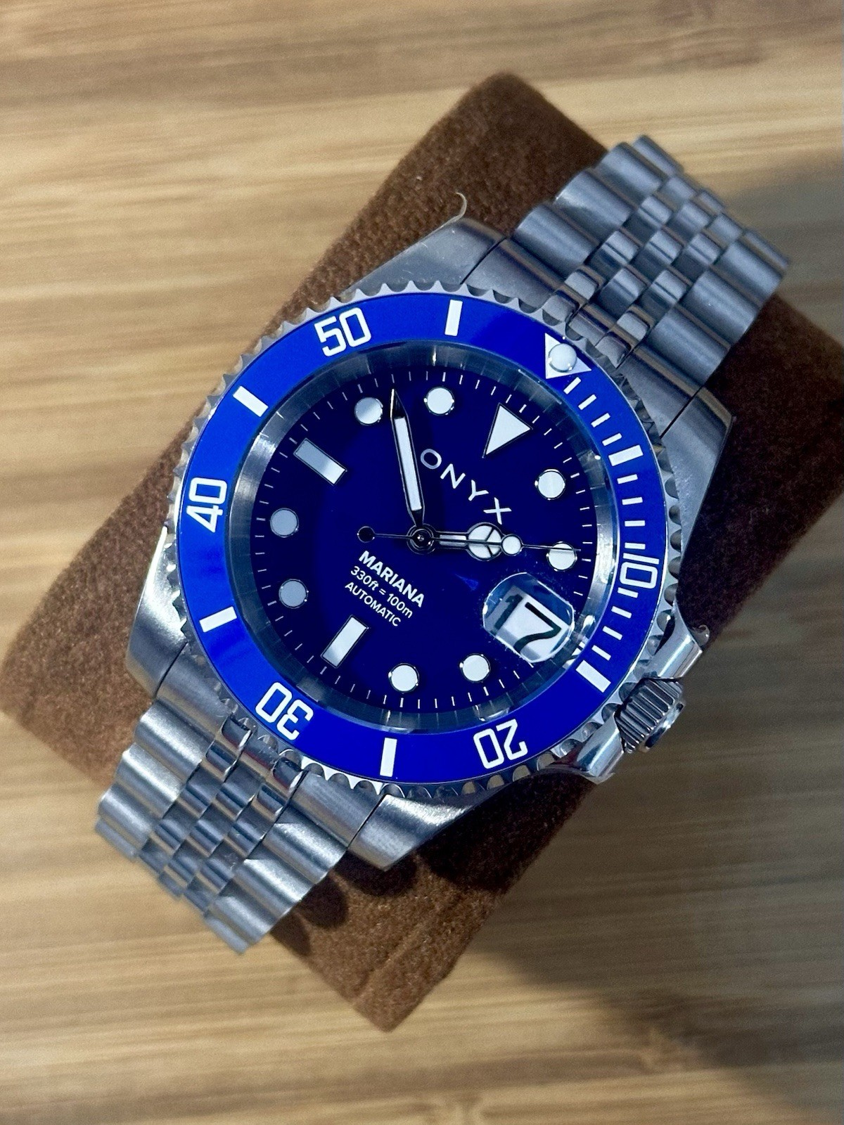 Onyx Mariana Automatic NH35 Mens Dive Watch Blue Dial Seiko Mod